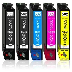 5er Pack Druckerpatronen 502 502XL kompatibel mit Epson XP-5100