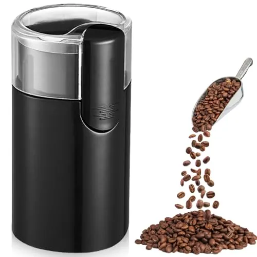 Elektrische Gewürzmühle aus Edelstahl – Kaffeemühle für Bohnen und Gewürze