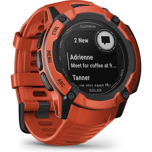 Garmin INSTINCT 2X Solar Multisport-Smartwatch rot
