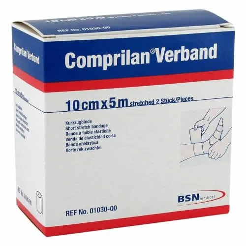 COMPRILAN Verband 10 cm x 5 m - Hochwertiger Wundverband - Erste-Hilfe-Heftpflaster & Verbandsmaterial, ideal für die schnelle und zuverlässige Wundversorgung.