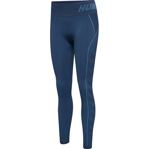 hummel Damen Hmlte Christel Naadloze Mw Tights Leggings, Marina/Insignia Blue Melange, XS EU