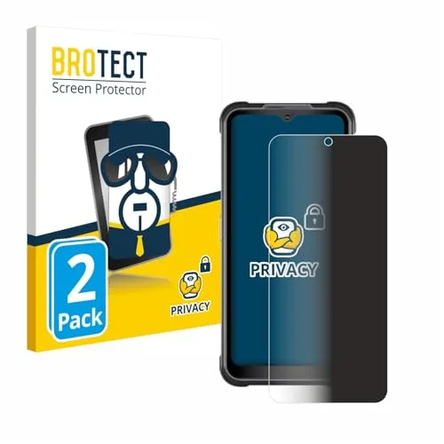 BROTECT Blickschutzfolie für AGM G2 Guardian | 2 Stück Anti-Spy Displayschutz Made in Germany Outdoor-Handys Privacy Screen Protector Blaulichtfilter Klare Folie