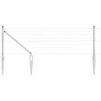 vidaXL Zaun mit Pfosten Silber 0,6 x 25 m Stahl - Gartenzäune aus hochwertigem Stahl, pulverbeschichtet und wetterbeständig für langanhaltenden Schutz und modernes Design in deinem Außenbereich.