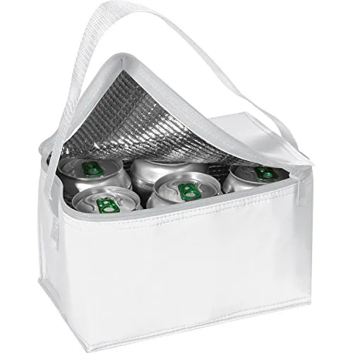 Kühltasche für 6 Dosen à 0,33l / Farbe: weiß