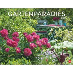Heye Bildkalender 21789, Gartenparadies, Jahr 2026, Motiv: Gärten, Spiralkalender 44 x 34cm