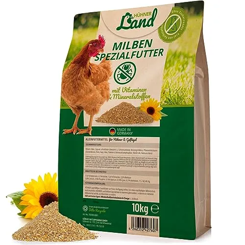 HÜHNER Land Milben-Spezial Hühnerfutter mit Vitaminen & Mineralstoffen 10kg