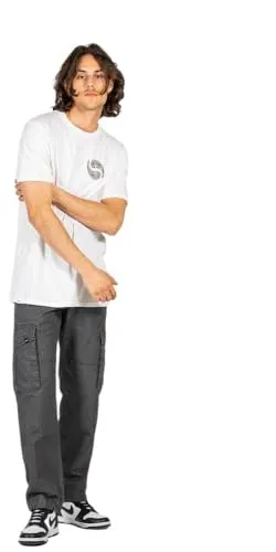 Reell Flex Cargo LC Vulcan Grey Used 33/34 - Wanderhosen mit abgedeckten Seitentaschen und verstärkten Knie-Paneelen für optimalen Komfort und Bewegungsfreiheit bei jedem Abenteuer.