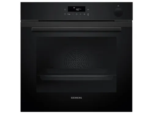 Siemens HR232GEB3 Backofen - Deep Black Inox - Backofen mit 8 Funktionen und cookControl15 für perfekte Ergebnisse. Air Fry für gesündere Snacks und ecoClean für müheloses Reinigen.