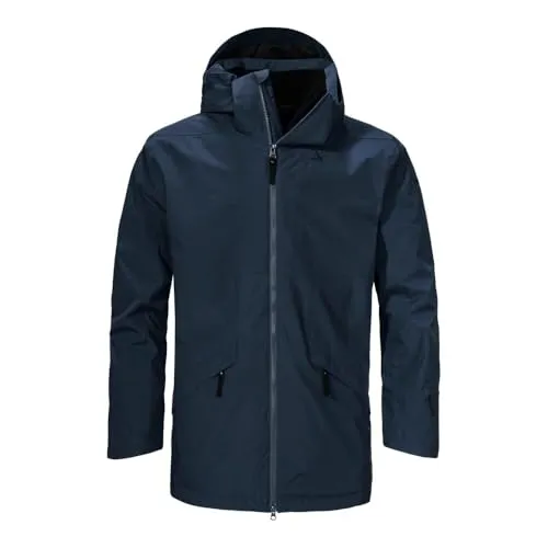 Schöffel Ins Parka Style Malkay Men - Wasserdichter Funktionsparka für Herren - Funktionsjacken mit 2-Lagen VENTURI Membrane für optimalen Wetterschutz, atmungsaktiv und umweltfreundlich aus recyceltem Material, ideal für Freizeit, Alltag und Reisen.