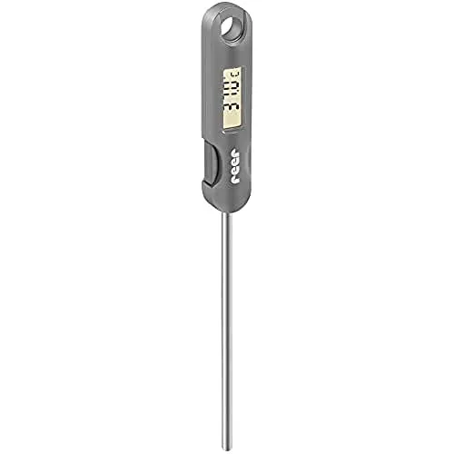 reer Digitales Flaschenthermometer FoodTemp - Bratenthermometer zur genauen Temperaturkontrolle von Baby-Fläschchen. Mit großem Display und einem Messbereich von -45°C bis +200°C, ideal für sichere Lebensmittelzubereitung.