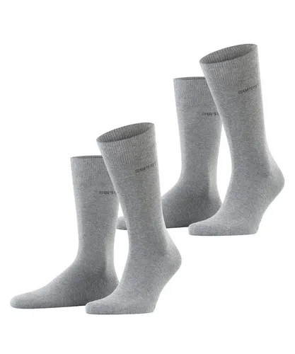 ESPRIT Herren Socken Basic Uni Multipack M So Baumwolle einfarbig 2 Paar, Grau Light Grey Melange 3390, 47-50