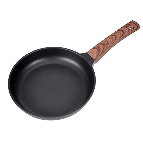 GRÄWE Pfanne Aluguss 24 cm mit Antihaft-Beschichtung, Serie Alu-Line, Induktionsgeeignet, Braun