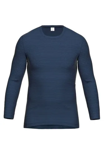 Herren Langarmshirt Jeans Dunkelblau 8 - Tops, T-Shirts & Hemden für Herren - Bequemes Feinripp Langarmshirt mit Baumwollanteil, ideal für lässige Outfits und trocknergeeignet.