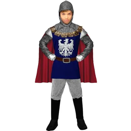 W WIDMANN MILANO Party Fashion - Kinderkostüm Ritter, authentisches Mittelalter-Design für Fasching und Karneval