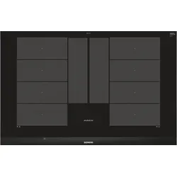 Siemens EX875LYV1E Herd: Elektro Einbau mit Brat-Sensor plus - Herd mit VarioInduktion Plus für flexibles Kochen, dual lightSlider für intuitive Bedienung und Power-Boost Funktion – perfekt für moderne Küchen.