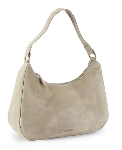 Schultertasche ELBSAND aus Rindsleder - Elegante Damentasche aus hochwertigem Rindsleder in sandfarbenem, cleanem Design. Ideal für stilbewusste Frauen, die Funktionalität und Stil vereinen möchten.