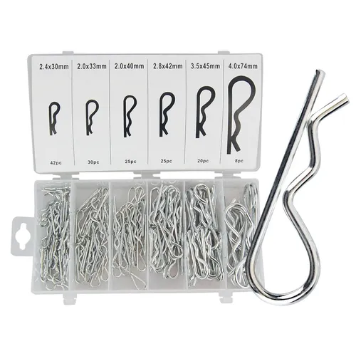 Tifler 150 Federsplinte im Set, 6 Größe Federstecker Sortiment Splinte Splint