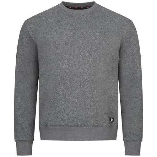 Höhenhorn Wallster Herren Sweatshirt Rundhals Dunkelgrau Gr. L - Bequemer Rundhalspullover aus atmungsaktiver Baumwolle. Ideal für Freizeit und Alltag, robust und langlebig, perfekter Temperaturausgleich für jede Jahreszeit.