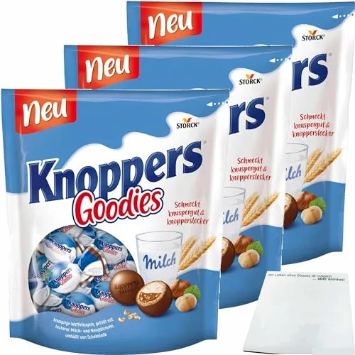 Knoppers Goodies 3er Pack (3x180g Beutel) + usy Block