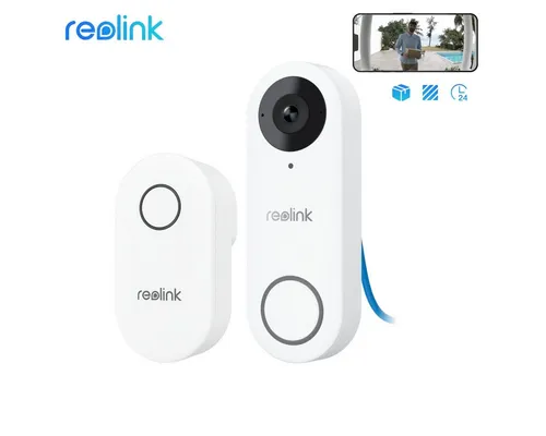 Reolink Smart Home Türklingel Video Doorbell Kamera PoE 5MP - Erleben Sie die Reolink Türklingel mit 180° Sichtfeld und 5MP HD-Qualität. Ideal für den Innen- und Außenbereich, bietet sie Zwei-Wege-Gespräch und präzise Bewegungserkennung für mehr Sicherheit.