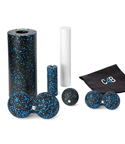 C4B Faszienrolle 7-teiliges Set - Faszienrollen Set für gezielte Verspannungslösung und verbesserte Regeneration nach dem Training. Ideal für optimale Schmerzvorbeugung und mehr Beweglichkeit!