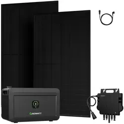Growatt NOAH 2000 Balkonkraftwerk mit Speicher - Solaranlage mit 2048Wh bis 8192Wh Speicher, hochgradige LiFePO4-Batterie für 6000 Ladezyklen und einfache Installation, ideal für nachhaltige Energieversorgung.
