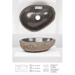 wohnfreuden Aufsatzwaschbecken Naturstein Waschbecken 30 cm oval (Kein Set), 101729_AaO21.154 grau 101729_AaO21.154 | 40 cm x 10 cm x 30 cm