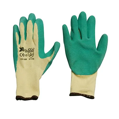 Xclou Universalhandschuhe in Grün, atmungsaktive Gartenhandschuhe in Größe 10 (XL), gummibeschichtetes Gartenzubehör für Gartenarbeit, Gartenbedarf für Sicherheit