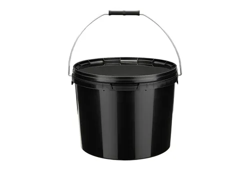 Garronda Putzeimer Eimer mit Deckel für Lebensmittel und Chemikalien Schwarz GD-0104, (20-tlg., Set), für Lebensmittel und Chemikalien