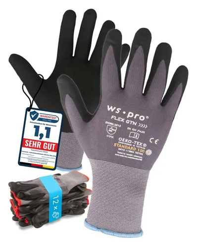WS-Pro Arbeitshandschuhe Flex GTN Größe 8, 12 Paar