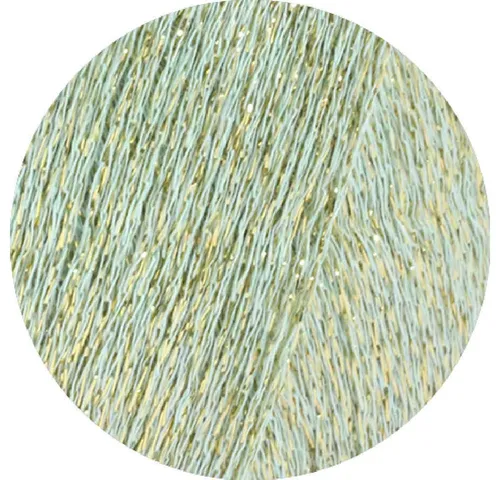 LANA GROSSA BRILLINO Häkelwolle, 200 m (25 Gramm), Glänzendes Beilaufgarn mit farbigem Lurexfaden