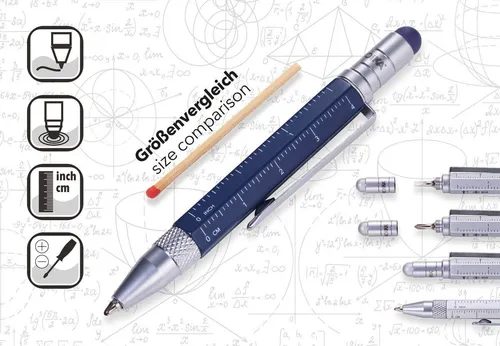 TROIKA Multitasking-Kugelschreiber LILIPUT TOOL PEN blau
