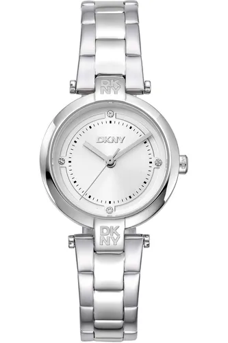 DKNY Essential Mini Damen-Armbanduhr DK1L043M0045 - Elegante Armbanduhr für Damen mit 50m Wasserdichtigkeit, ideal für jeden Anlass. Stilvolles Design mit silbernem Edelstahlarmband und Quarzwerk.