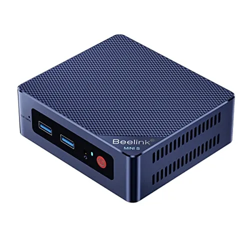 Beelink Mini S12 Mini PC, Intel Alder Lake-N N95 (4C/4T, bis 3,4 GHz) 16GB DDR4 RAM 500GB M.2 2280 SSD, Mini Desktop Computer 4K 60Hz Dual HDMI, WiFi5, Bluetooth 4.2, 2.5G LAN