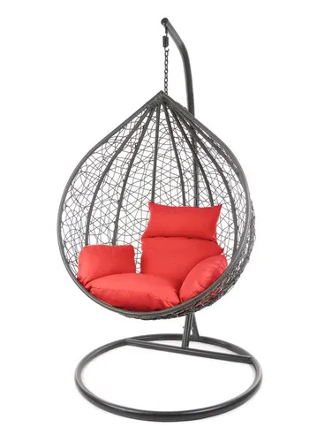 KIDEO Hängesessel MANACOR Schwebesessel mit Gestell und Kissen, moderne Loungemöbel, mit Gestell und Kissen