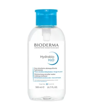 Bioderma Hydrabio H2O - Mizellenwasser, feuchtigkeitsspendend für trockene Haut - Pumpspender Make-up Entferner 500 ml