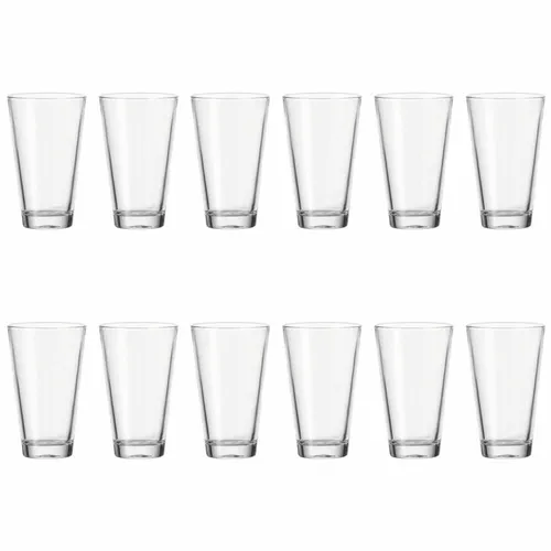 Leonardo Ciao Trink-Gläser 12er Set - Longdrinkgläser aus hochwertigem Glas, spülmaschinengeeignet und ideal für Wasser, Säfte und Cocktails – perfekt für den täglichen Gebrauch!