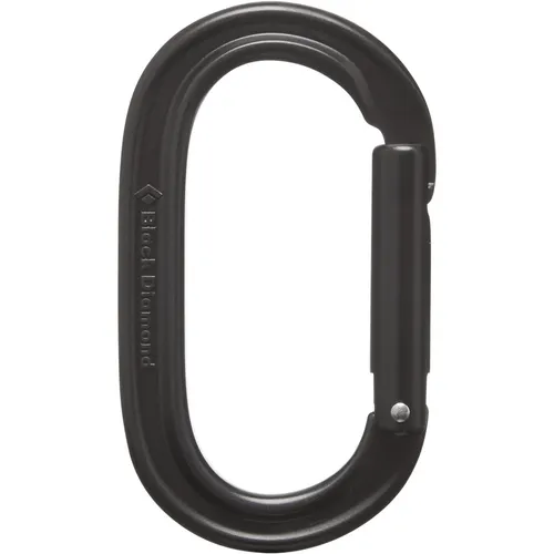 Black Diamond Oval Keylock Karabiner (Größe One Size, schwarz)