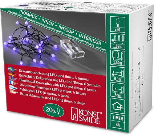 Konstsmide KON1491-457 LED Lichterkette Lila