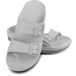 Aqua Speed Badelatschen ALICANTE Damen + Mikrofaserhandtuch Gr. 36-41 Badesandale grau 36 EU