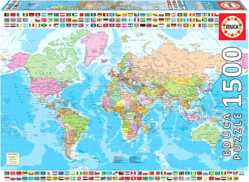 Educa Politische Weltkarte 1500 Teile