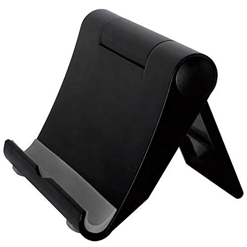 Longivia Handyständer Für Tisch Schwarz Universelle Smartphone Stand Handy Tischständer Handyhalter Büro Schreibtisch Klein Aufsteller Stander alle Mobile iPhone Galaxy oder Tablet Halterung