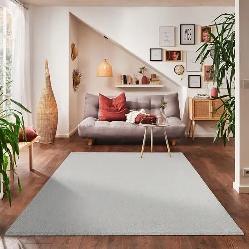 Carpettex Teppich Kurzflorteppich, einfarbig, für das Wohnzimmer, super weich, in verschiedenen Farben und Größen erhältlich, Farbe: Creme, Größe: 60 x 100 cm