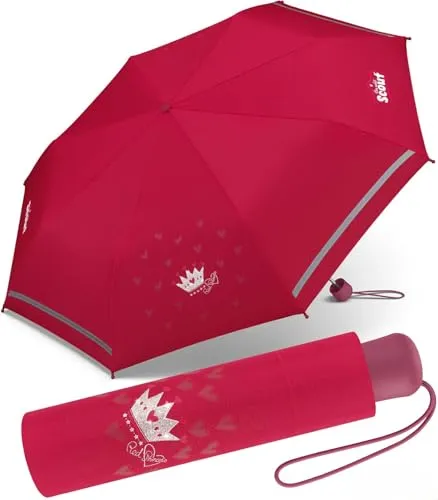 Scout Kinder-Taschenschirm reflektierend - Red Princess