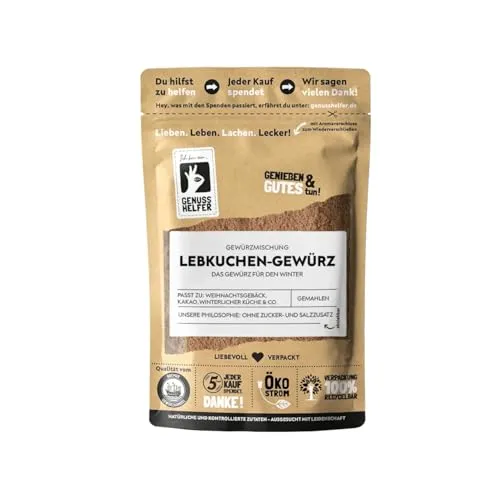 Bremer Gewürzhandel Lebkuchen Gewürz, gemahlen, 10 x 50g - Verleihen Sie Ihren Speisen eine winterliche Note mit unserem Lebkuchen Gewürz. Ideal zum Backen und Kochen, sorgt es für ein einzigartiges Geschmackserlebnis das ganze Jahr über. Hochwertige, natürliche Zutaten ohne Zusatzstoffe.