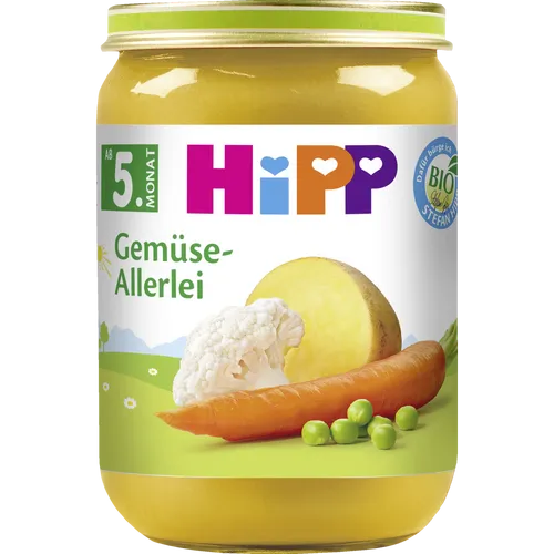 HiPP Gemüseallerlei, ab dem 5. Monat (190 g)