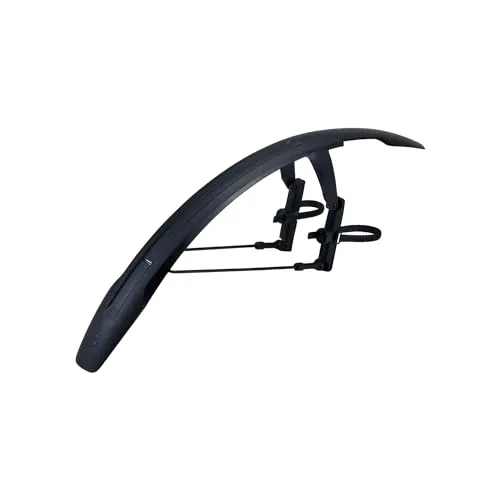 BBB Fender Front DiscGuard 28 Zoll Schwarz-Silber - Der BBB DiscGuard ist ein innovatives vorderes Schutzblech für 28-Zoll-Fahrräder mit Scheibenbremsen. Mit einem Schnellspannsystem für einfache Montage und einer großen Gummiauflage bietet es optimalen Schutz und passt sich perfekt an Ihr Fahrrad an.
