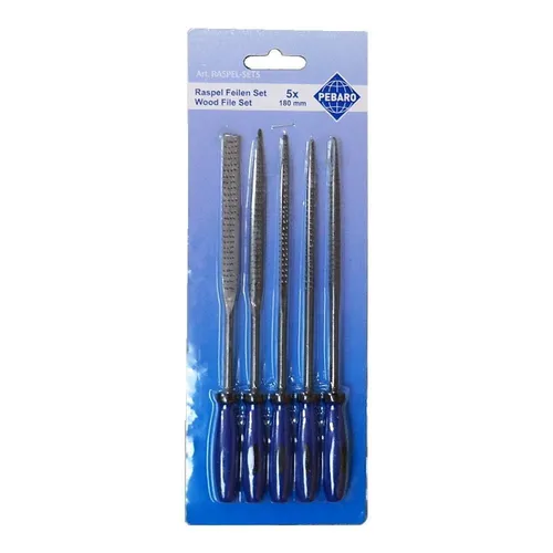 Produktbild Pebaro Holzraspel-Set 5 Stück 180 mm Holzfeile Feile Raspel Modellbau DIY