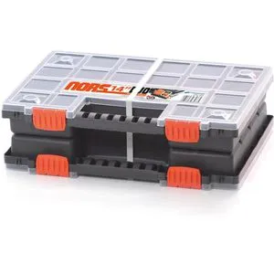Kistenberg Sortimentskasten NORS DUO, 34,4 x 10 x 24,9cm, Kunststoff, mit 40 Fächern