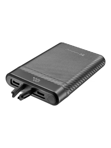 Sandberg Survivor Nano Powerbank 10000 mAh - Schwarz - Kompakte Powerbank mit 10000 mAh und 20 Watt Leistung, ideal für unterwegs. Zwei USB-C Ausgänge ermöglichen schnelles Laden für mehrere Geräte.